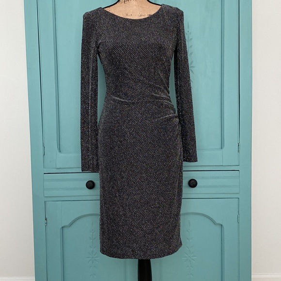 Lauren Ralph Lauren Dress. Size 2. Silver/Black sparkly material - Picture 2 of 14
